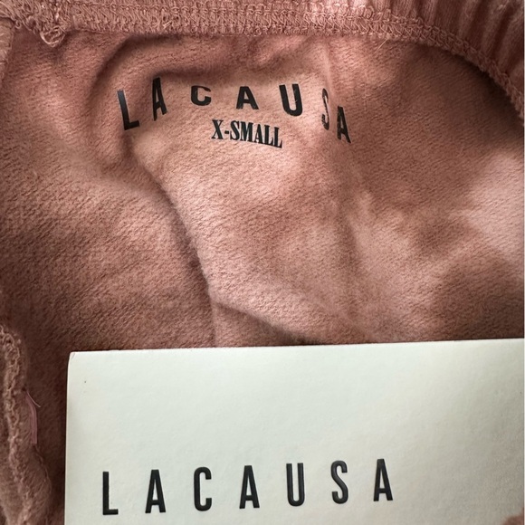 LACAUSA Tie- Dye Jogger Pink/Brown - XS NWT - Fleece Lined - Picture 2 of 3